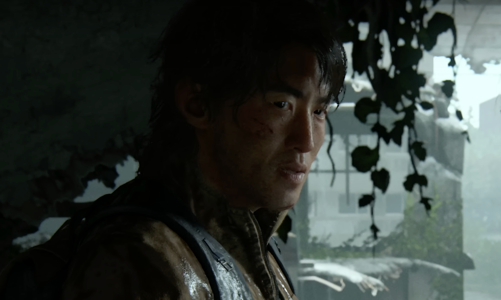 A screenshot of Jeese in the story trailer for The Last of Us Part II