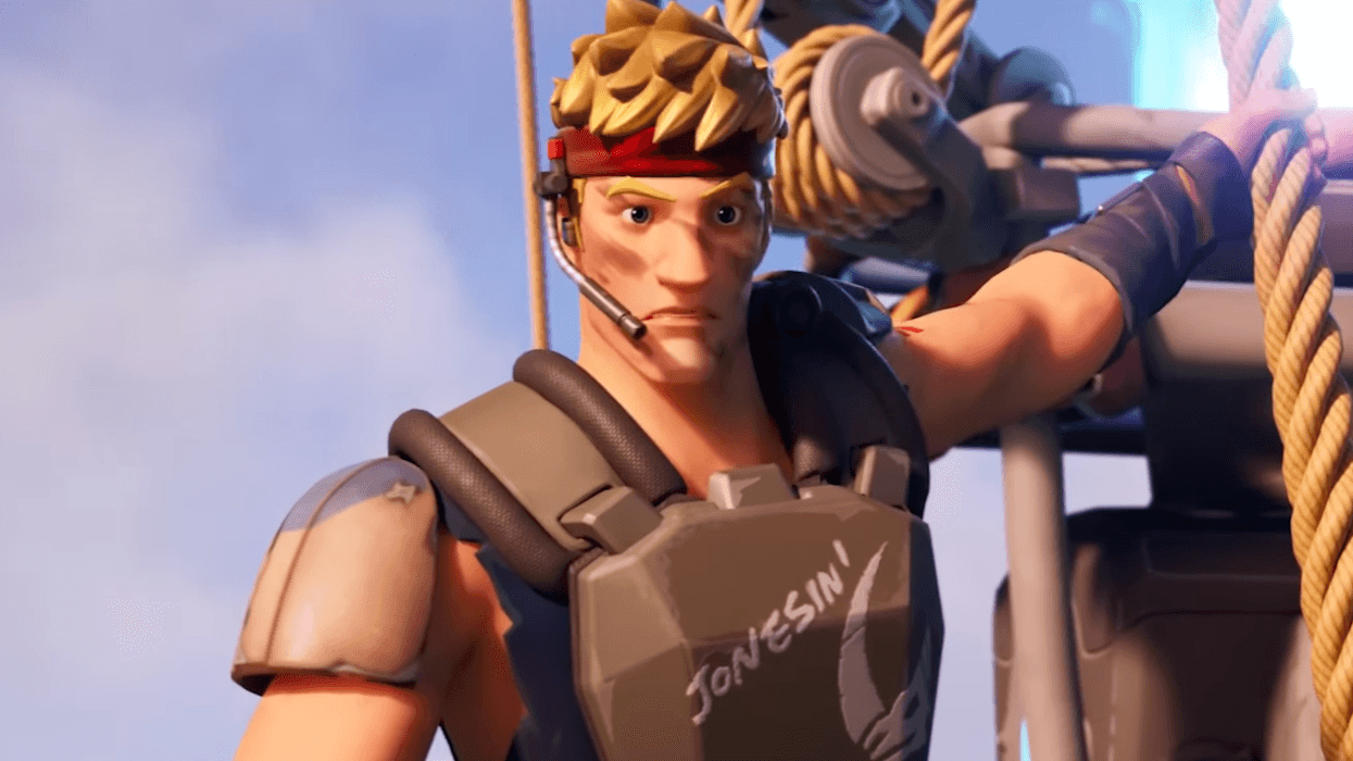 A screenshot of Jonesy from the Zero Crisis story cinematic for Fortnite Chapter 2 Season 6