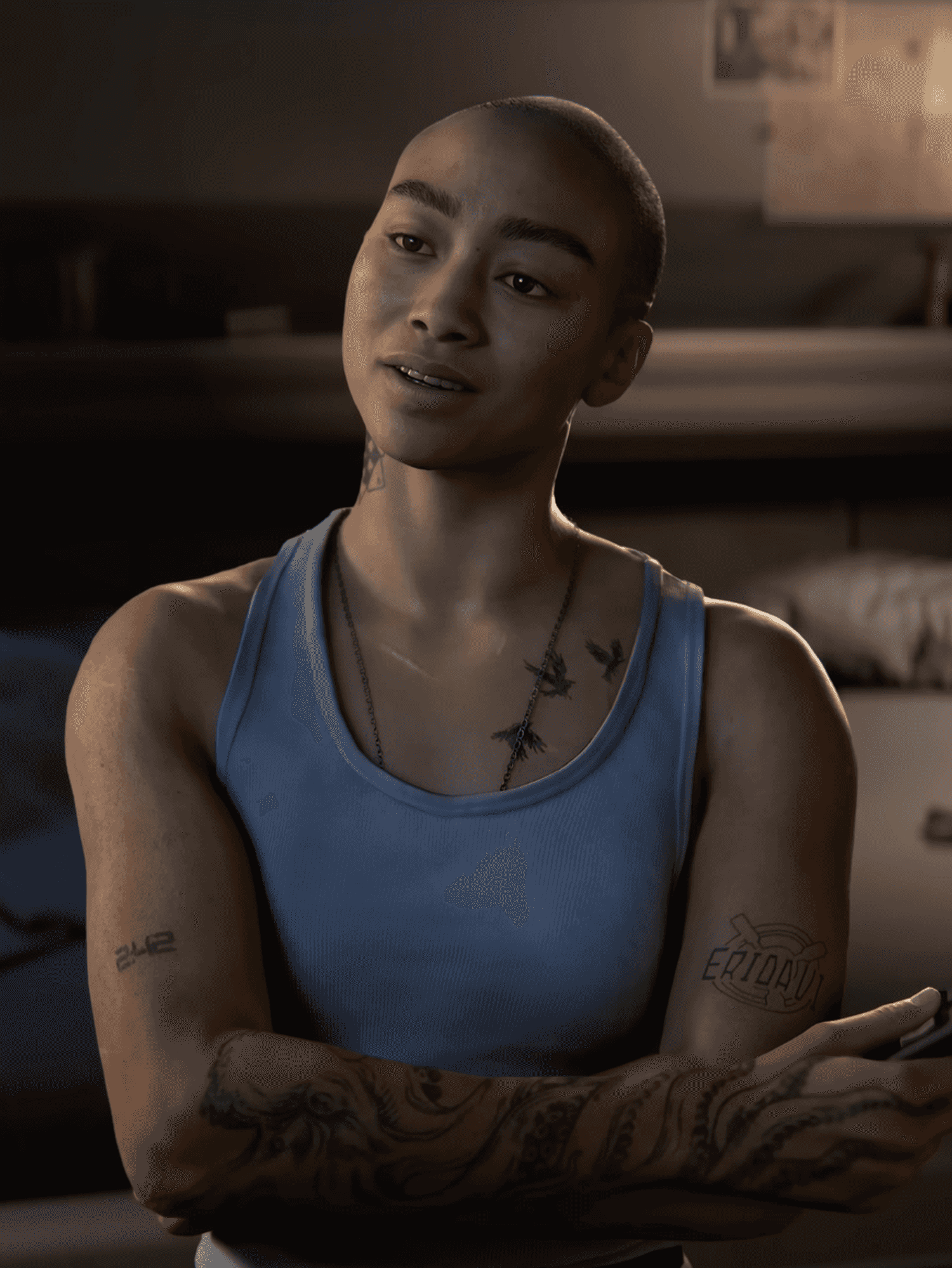 A screenshot of Jordan A. Mun from the Intergalactic The Heretic Prophet reveal trailer