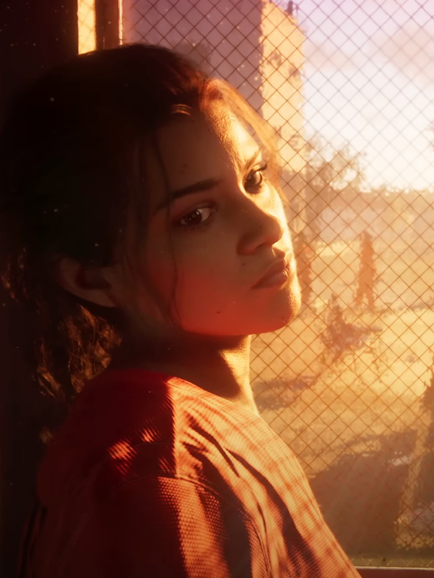 A screenshot of Lucia from the GTA 6 trailer