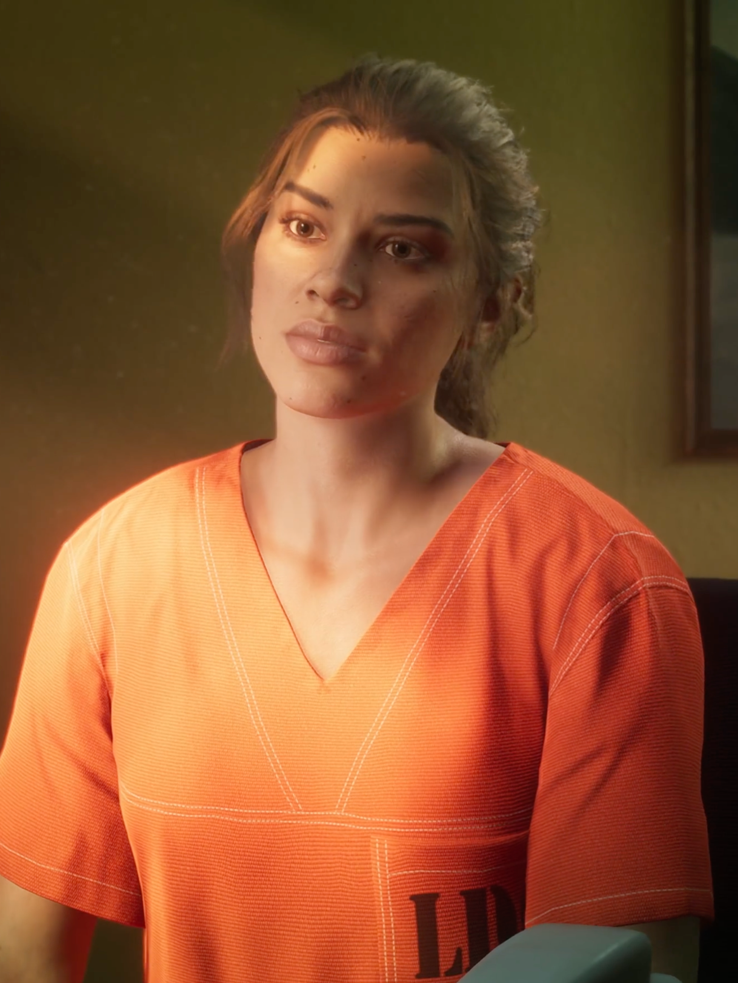 A screenshot of Lucia from the GTA 6 trailer