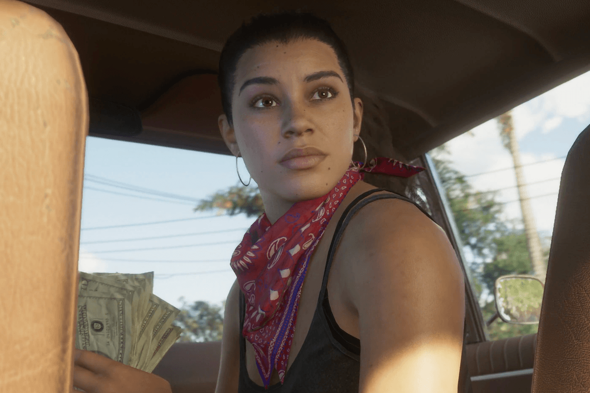 A screenshot of Lucia from the GTA 6 trailer