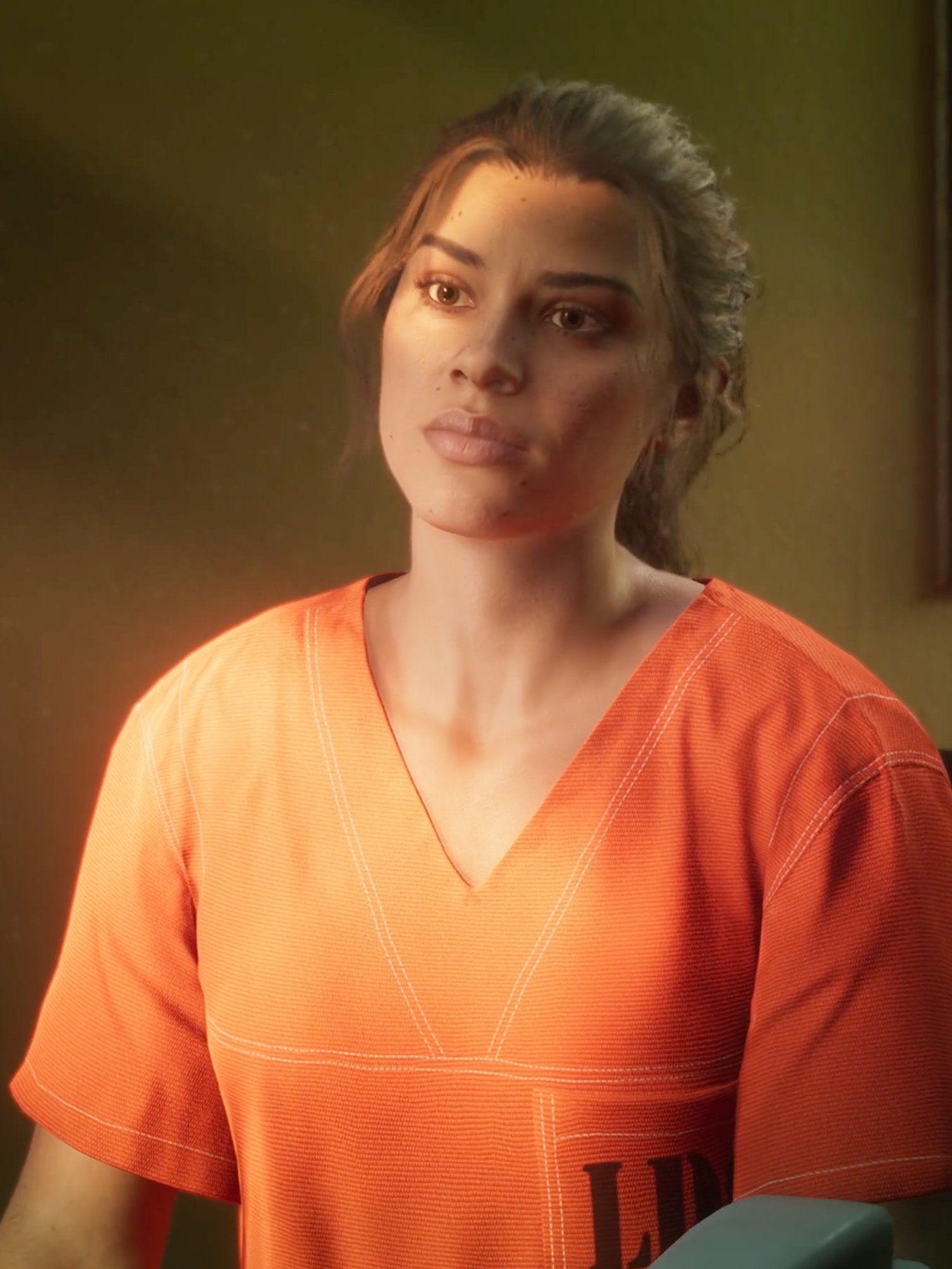 A screenshot of Lucia from the GTA 6 trailer