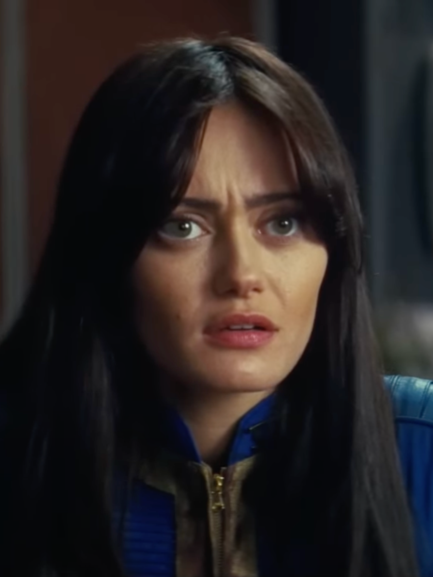 A screenshot of Lucy MacLean in the TV adaptation of Fallout