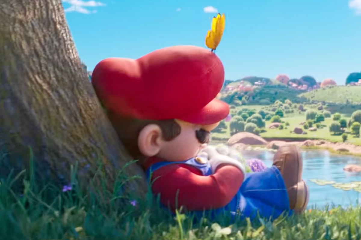 A screenshot of Mario from The Super Mario Galaxy announcement trailer