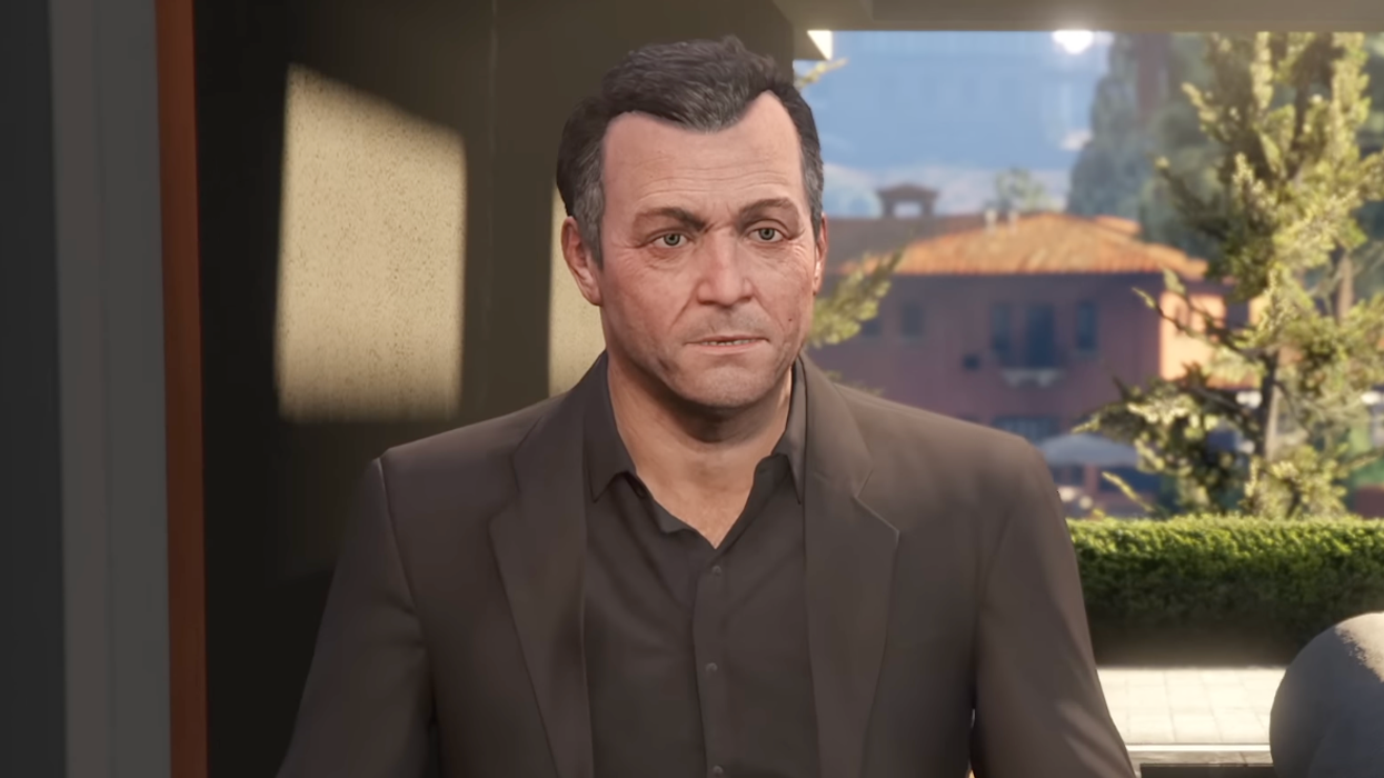 A screenshot of Michael de Santa in GTA Online A Safehouse In the Hills update