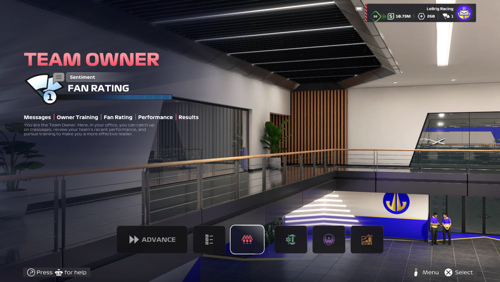 A screenshot of MyTeam 2.0 in EA Sports F1 25