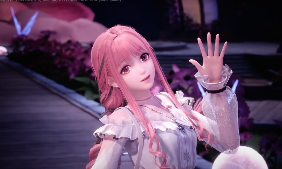 A screenshot of Nikki in the trailer for Infinity Nikki 1.5 update