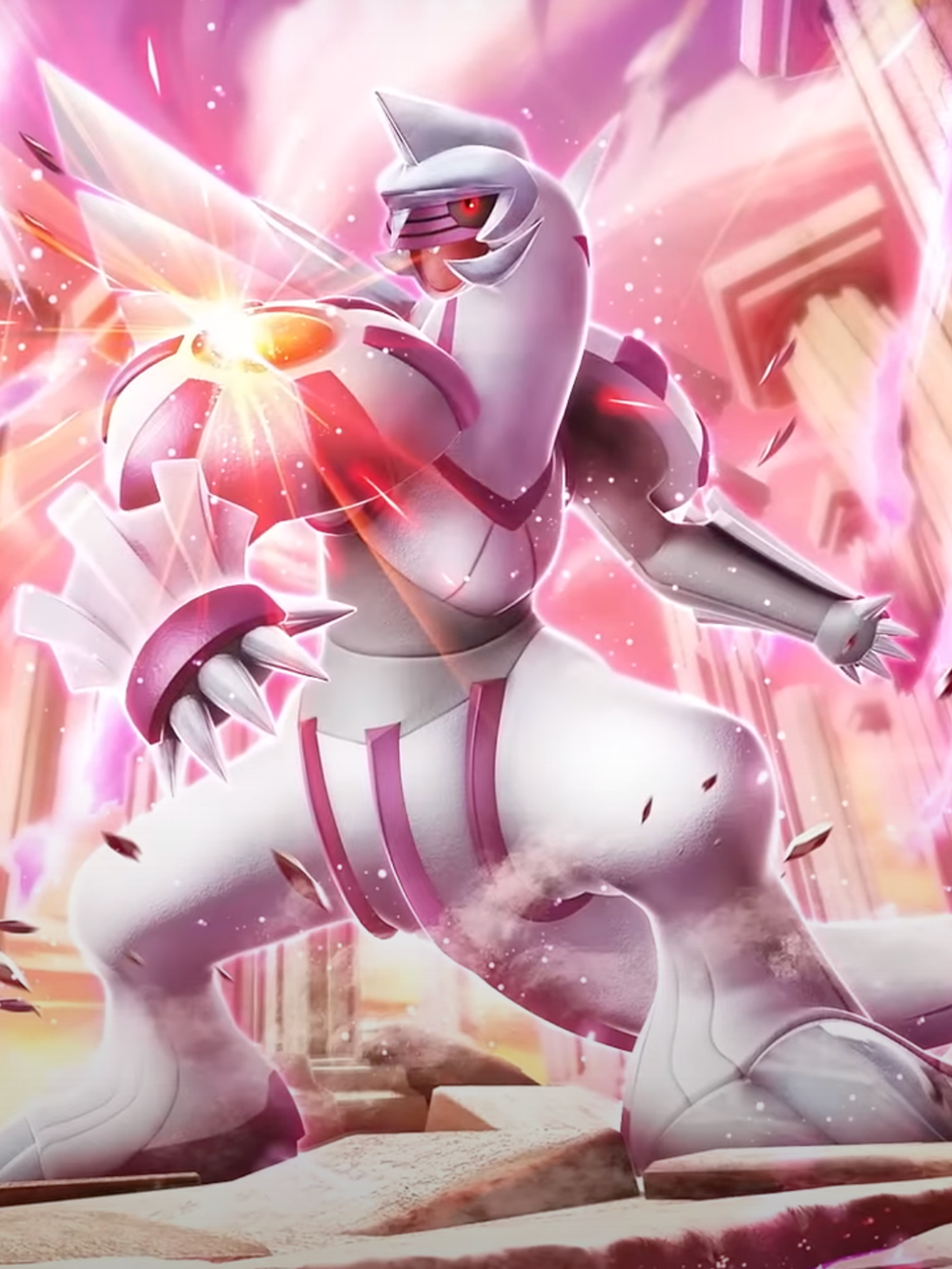A screenshot of Palkia from a recent Pokemon TCG Pocket trailer