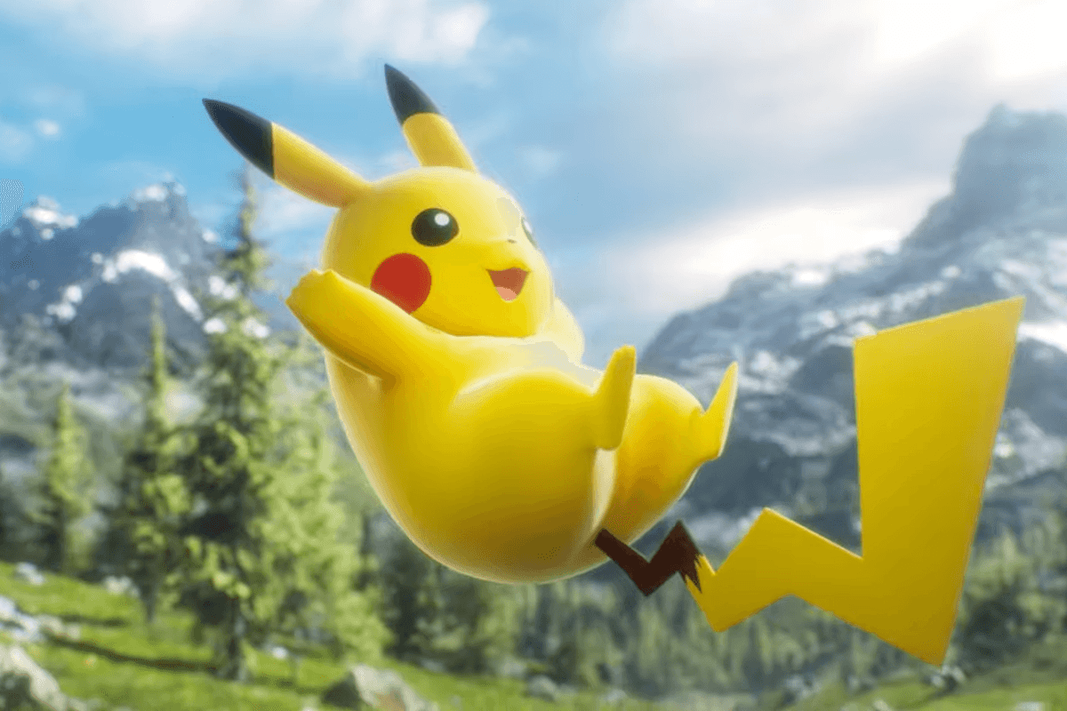 A screenshot of Pikachu from the Pokemon TCG Pocket Dual Fusion official trailer