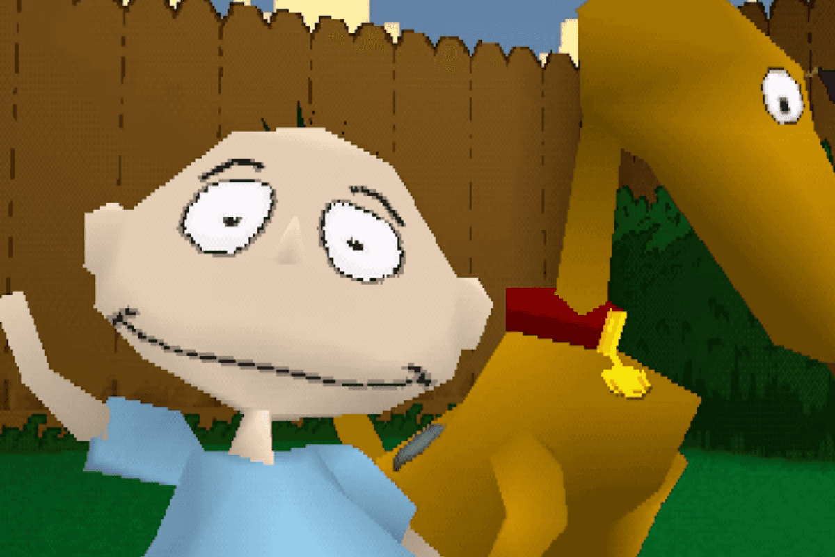 A screenshot of Rugrats: Search for Reptar from the Rugrats: Retro Rewind Collection trailer