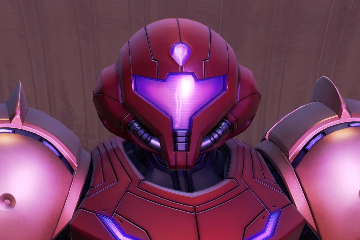 A screenshot of Samus Aran in Metroid Prime 4 Beyond