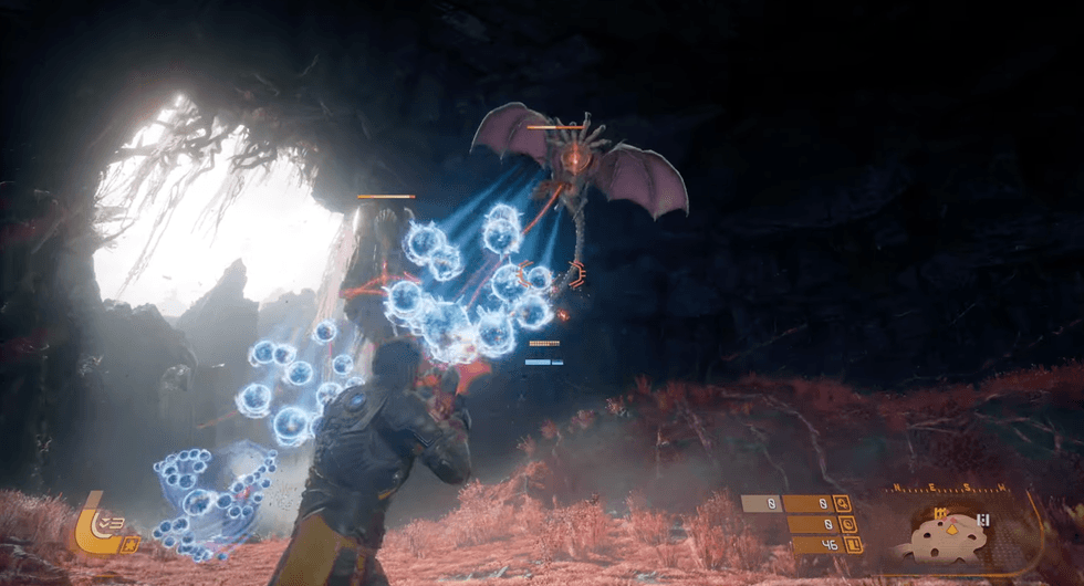 A screenshot of Saros from the gameplay overview trailer