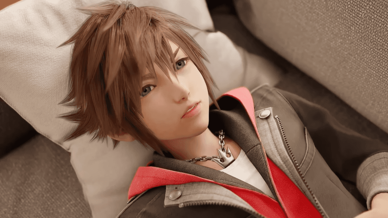 A screenshot of Sora from the Kingdom Hearts 4 reveal trailer