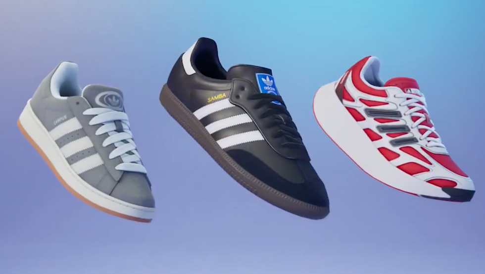 A screenshot of the Adidas kicks available in Fortnite