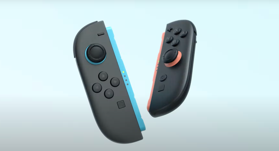 A screenshot of the Joy-Cons for the upcoming Nintendo Switch 2 console