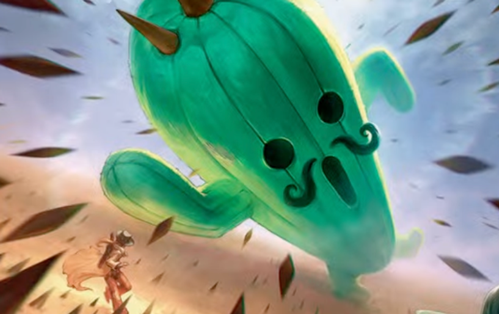 A screenshot of the Jumbo Cactuar card from MTG - Final Fantasy collection