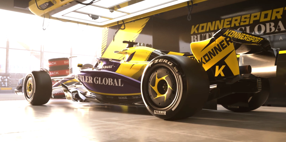 A screenshot of the Konnersport car in EA Sports F1 25
