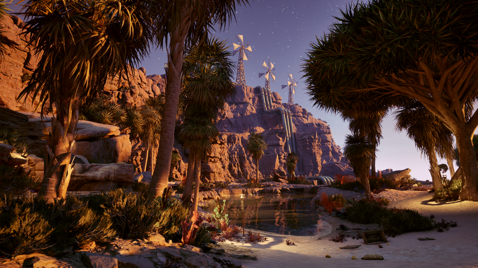 A screenshot of the landscapes in Avowed