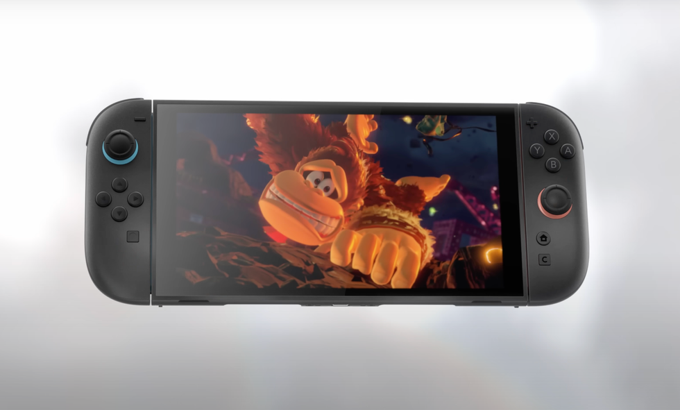 A screenshot of the Nintendo Switch 2 console during an overview trailer
