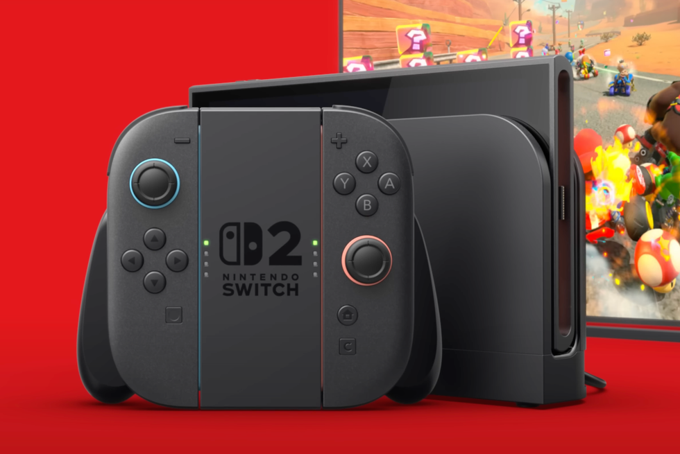 A screenshot of the Nintendo Switch 2 console from the overview trailer\u200b