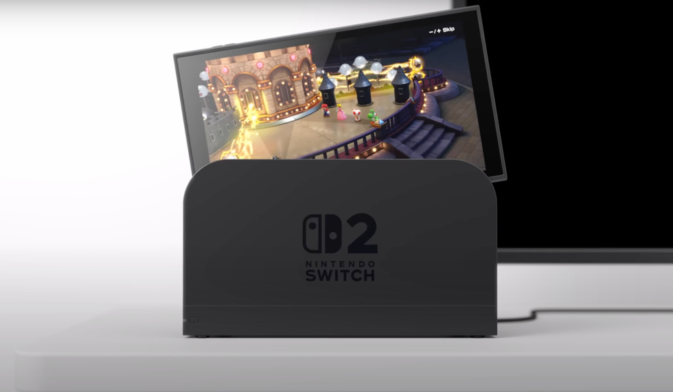 A screenshot of the Nintendo Switch 2 console from the overview trailer