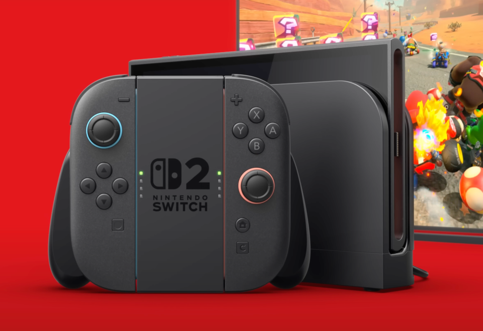 A screenshot of the Nintendo Switch 2 console from the overview trailer