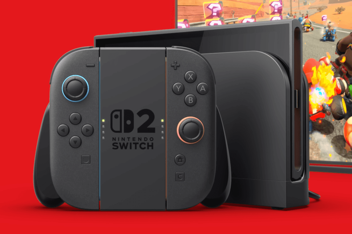 A screenshot of the Nintendo Switch 2 console from the overview trailer