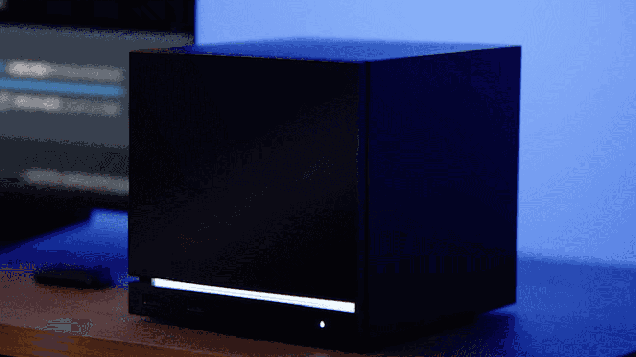 A screenshot of the Steam Machine from the hardware reveal trailer