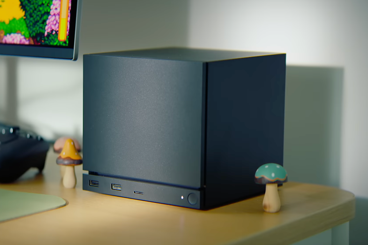 A screenshot of the Steam Machine from the official reveal trailer