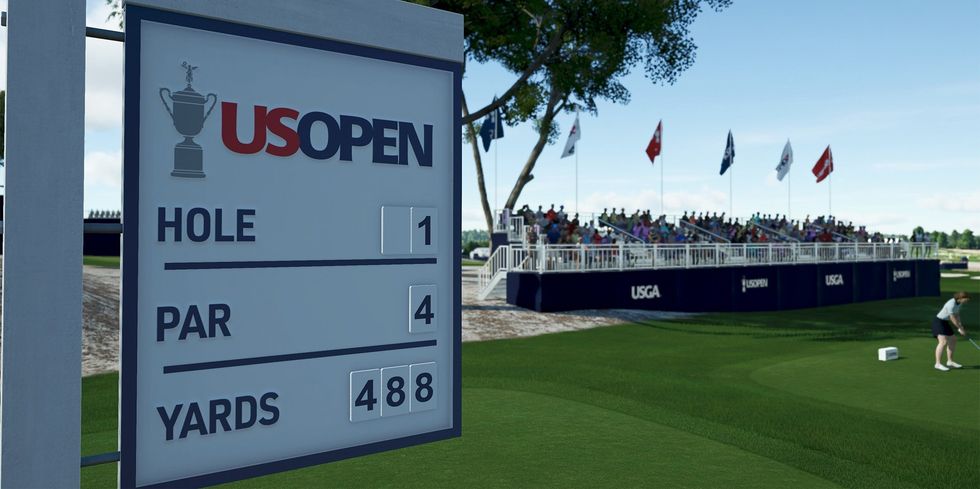 A screenshot of the US Open in PGA Tour 2K25