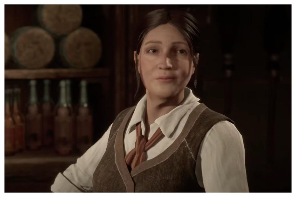 A screenshot of transgender character Sirona Ryan in Hogwarts Legacy