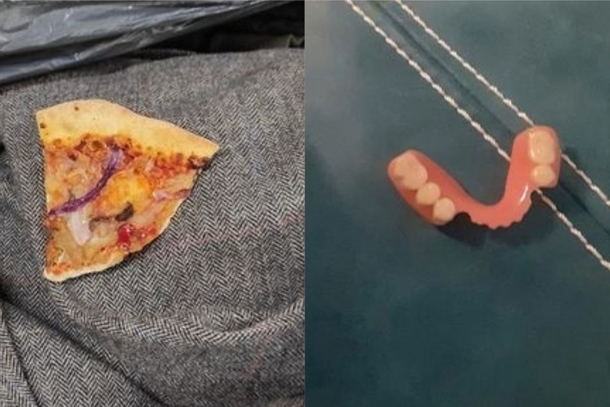 A slice of pizza was found in the pocket of a jacket donated to Barnardo’s (Barnardo’s/PA)