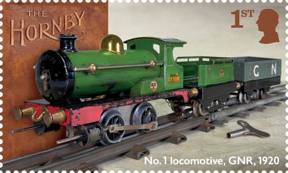 A stamp showing a model train