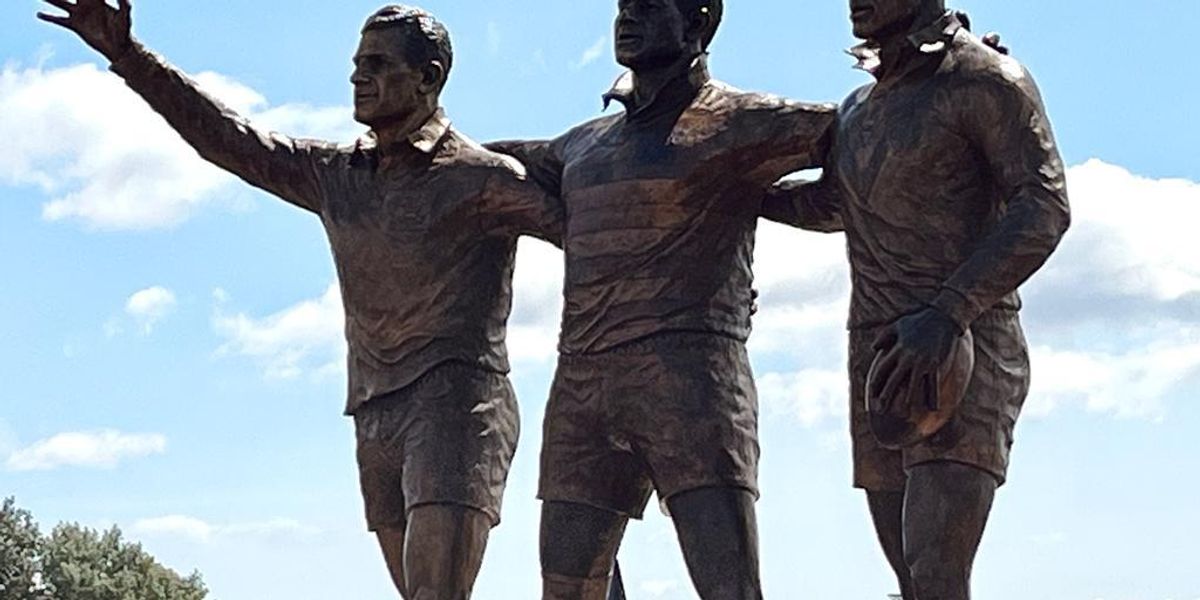 Three Welsh rugby ‘codebreakers’ immortalised by statue in Cardiff Bay ...