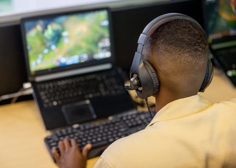 A stock image of an anonymous young video game developer