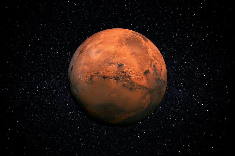 A stock image of the planet of Mars
