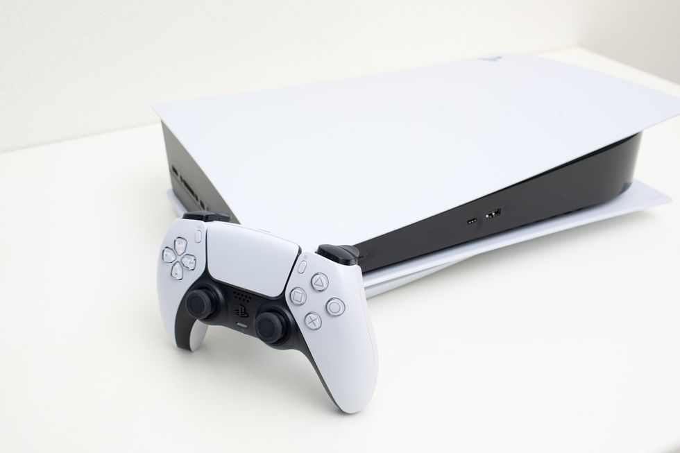 A stock image of the PS5 console