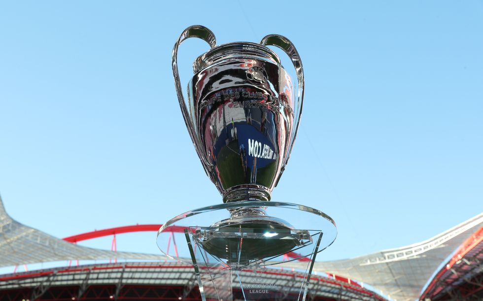 A stock image of the UEFA Champions League trophy