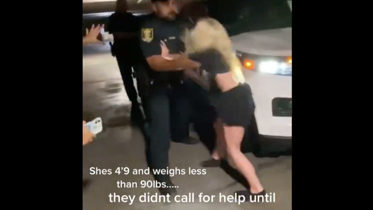 A teenager in Florida was violently pushed to the pavement by a police officer