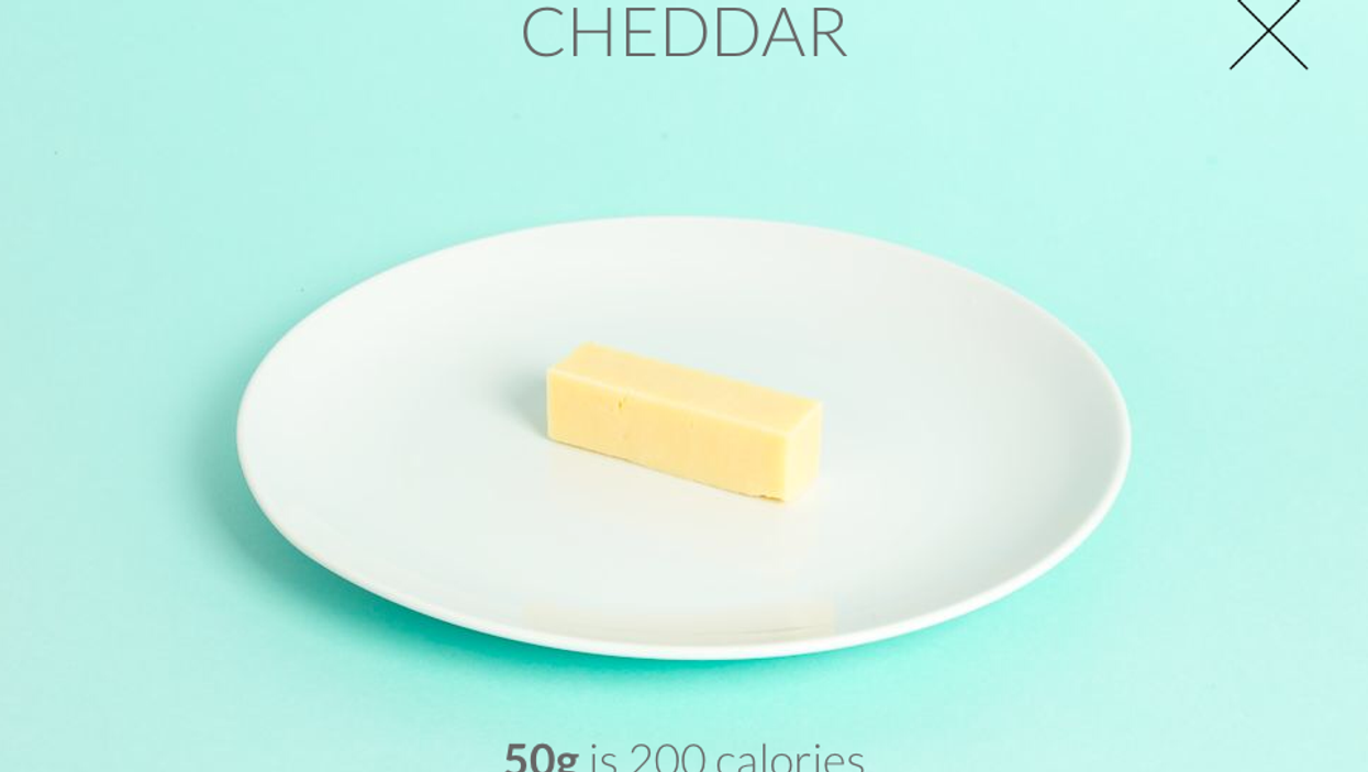 A tiny, tiny portion of cheese
