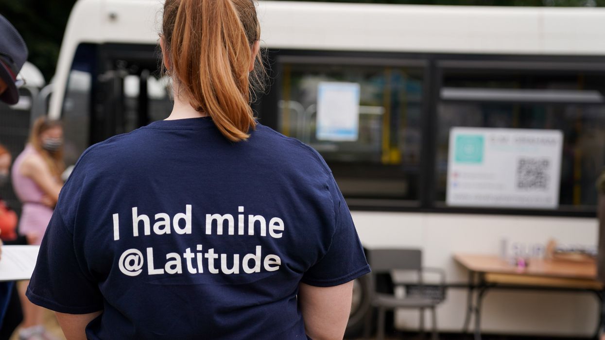 A vaccination bus has been set up at the Latitude Festival (Jacob King/PA)