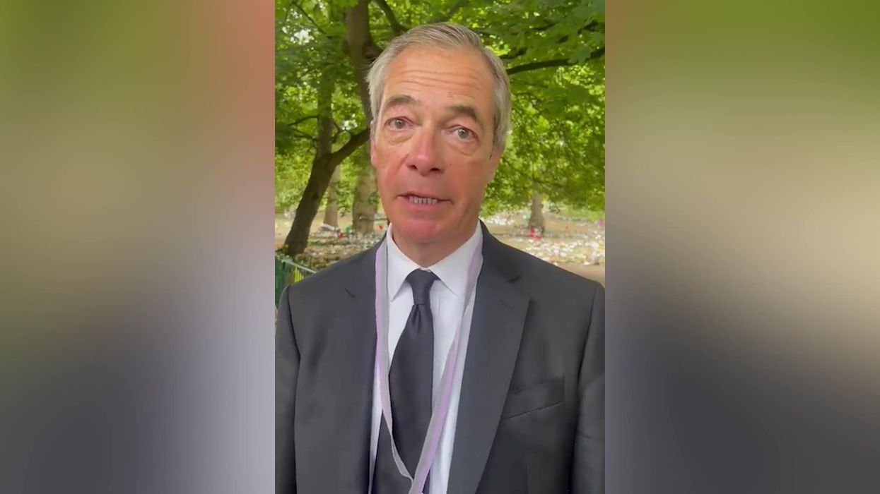 Nigel Farage slammed for appearing to smoke in video about Queen's funeral
