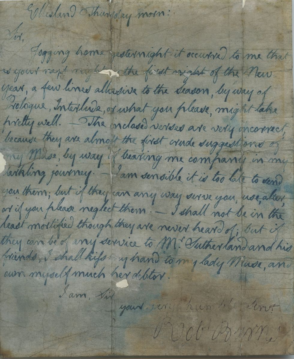A view of a handwritten letter