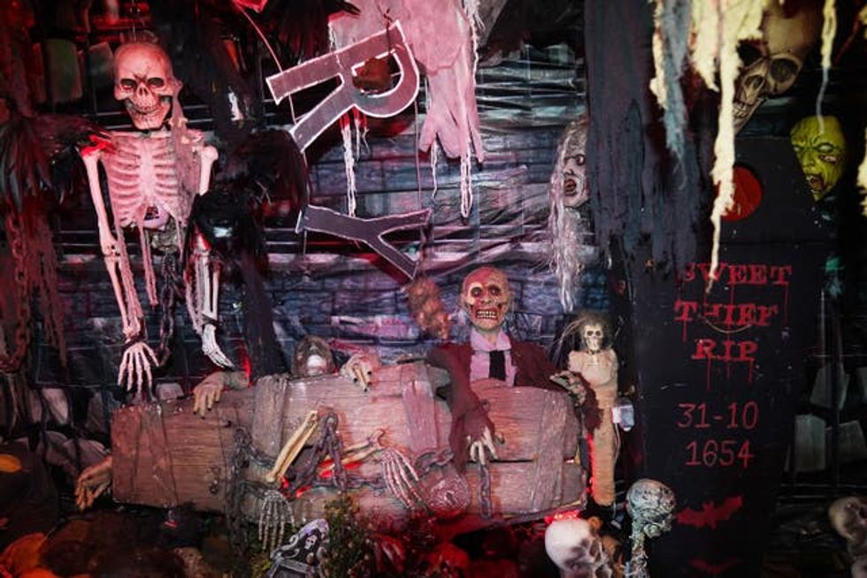 A view of Ken Carraher\u2019s Halloween House of Horrors in Killiney, Dublin
