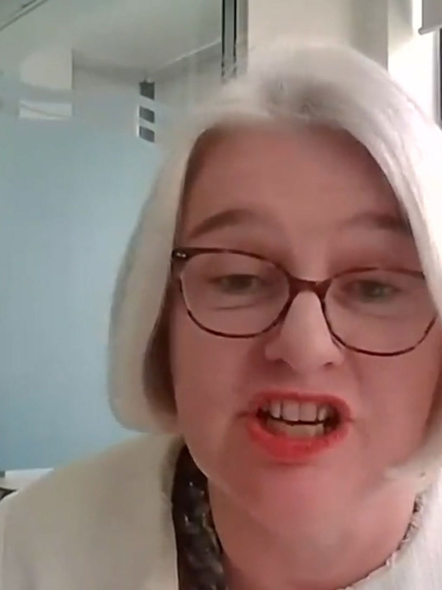 A white woman with glasses and short white hair gives an interview on BBC Breakfast.