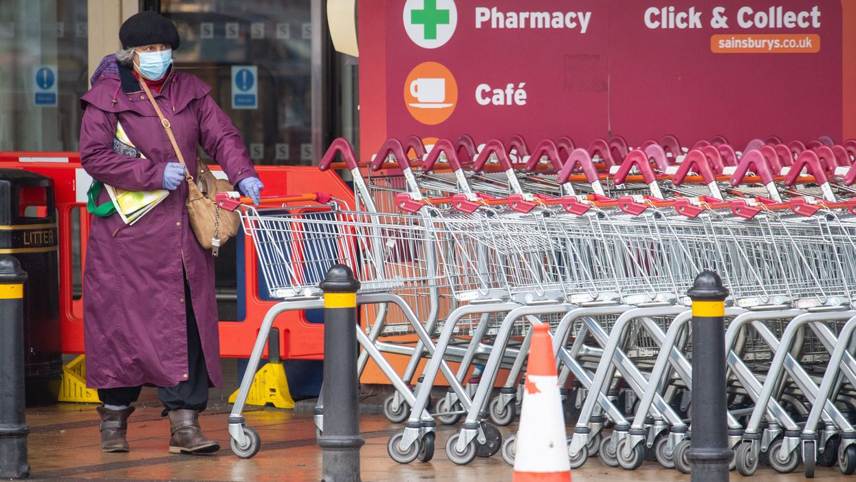 A woman at a supermarket