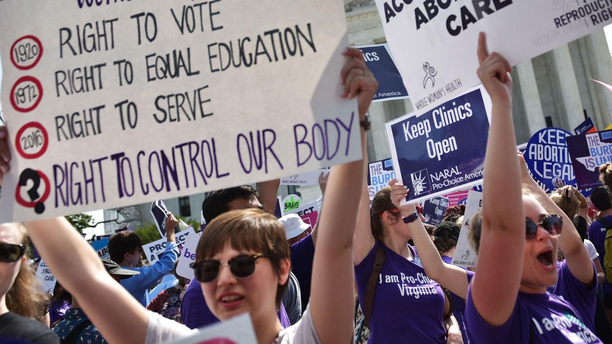 Abortion rights activists in the US