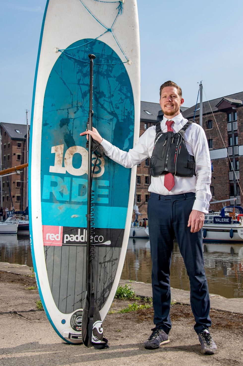 Adam Kell with his paddleboard