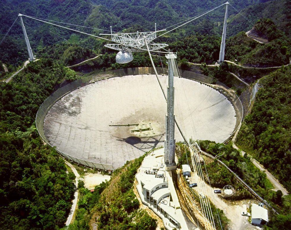 Aerial view of Arecibo Observatory